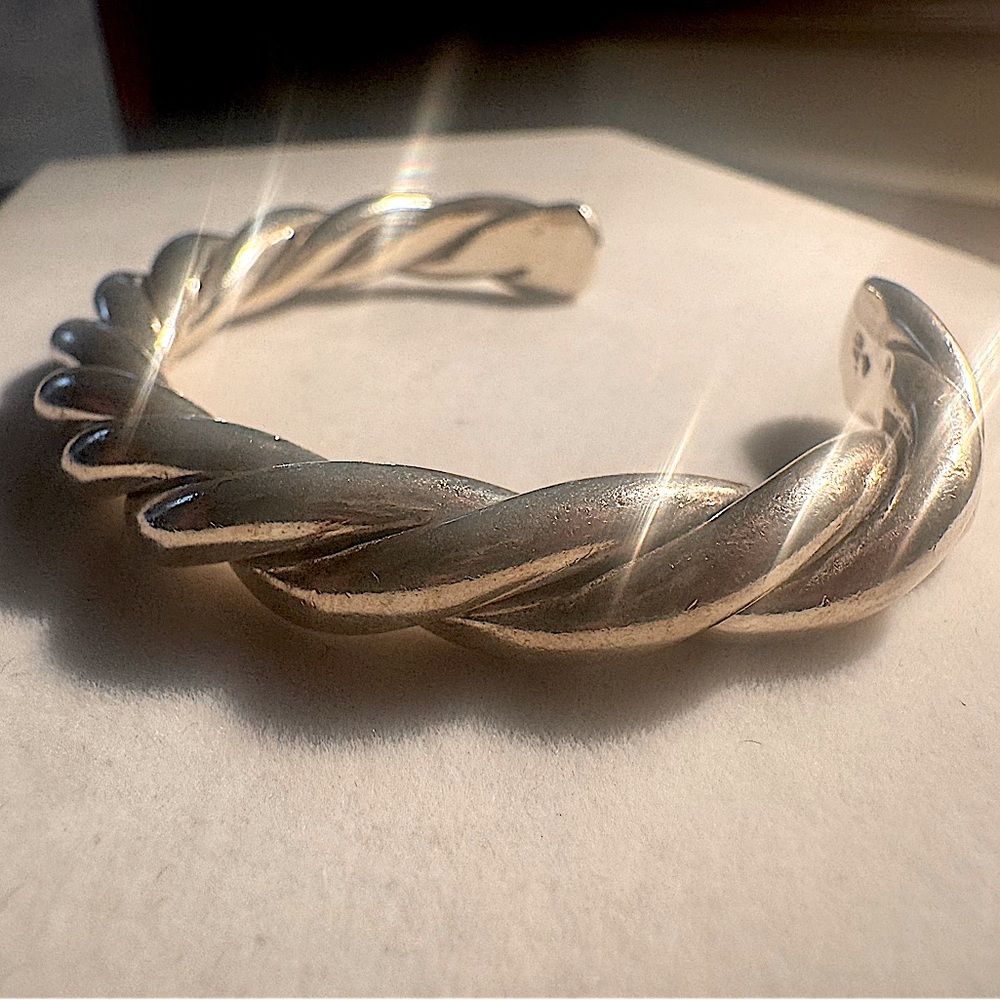 Sterling Silver Braided Cuff Bracelet